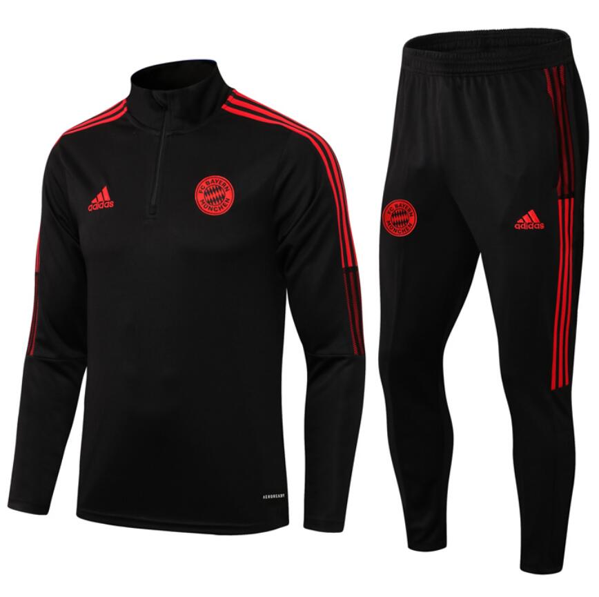 2021/22 Bayern Munich Black Training Kits Sweat Shirt with Trousers